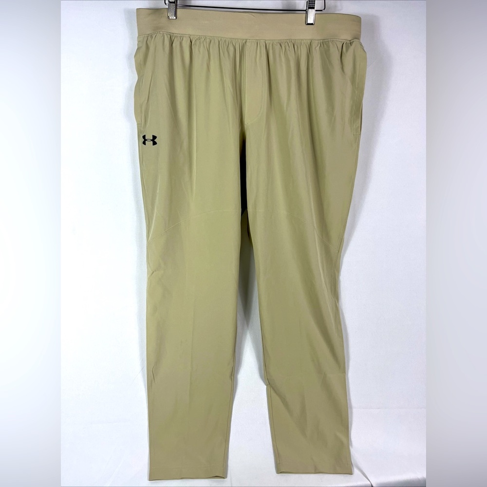 NEW Under Armour Stretch Woven Pants Stone Beige 1366215 Sz XXL x 30in NWT